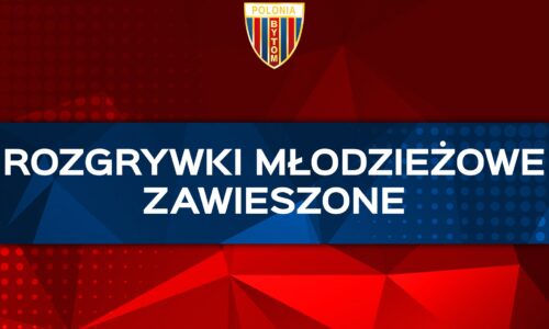 Zajęcia oraz rozgrywki młodzieżowe zawieszone!